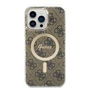 Husa pentru  iPhone 15 Pro cu MagSafe Guess - IML Series - maro inchis