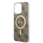 Husa pentru  iPhone 15 Pro cu MagSafe Guess - IML Series - maro inchis