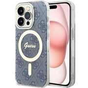 Husa pentru  iPhone 15 cu MagSafe Guess - IML Series - albastru