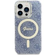 Husa pentru  iPhone 15 cu MagSafe Guess - IML Series - albastru