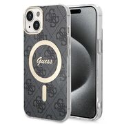 Husa pentru  iPhone 15 cu MagSafe Guess - IML Series - negru denim