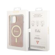 Husa pentru  iPhone 15 cu MagSafe Guess - IML Series - roz neo