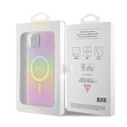 Husa pentru  iPhone 15 cu MagSafe Guess - IML Series - roz pudrat