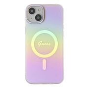 Husa pentru  iPhone 15 cu MagSafe Guess - IML Series - roz pudrat