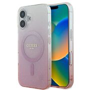 Husa pentru  iPhone 16 Plus cu MagSafe Guess - IML Series - roz neon