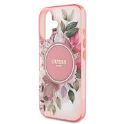 Husa pentru  iPhone 16 Plus cu MagSafe Guess - IML Series - roz neon