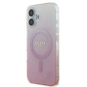 Husa pentru  iPhone 16 Plus cu MagSafe Guess - IML Series - roz neon