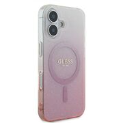 Husa pentru  iPhone 16 Plus cu MagSafe Guess - IML Series - roz neon