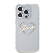 Husa pentru  iPhone 16 Pro Max Guess - Hardcase IML Heart - transparent