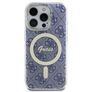 Husa pentru  iPhone 16 cu MagSafe Guess - IML Series - albastru deschis
