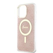 Husa pentru  iPhone 16 cu MagSafe Guess - IML Series - roz aprins