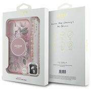 Husa pentru  iPhone 16 cu MagSafe Guess - IML Series - roz neon