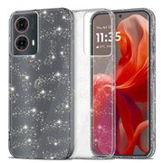 Husa pentru  Motorola Moto G85 cu sclipici Liquid Crystal Glitter, transparent