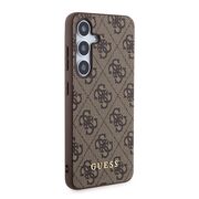 Husa pentru  Samsung Galaxy S24 Guess - Hardcase 4G Series - maro inchis