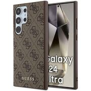 Husa pentru  Samsung Galaxy S24 Ultra Guess - Hardcase 4G Series - maro