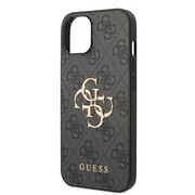 Husa pentru  iPhone 15 Guess - Hardcase 4G Series - gri mat