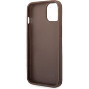 Husa pentru  iPhone 15 Guess - Hardcase 4G Series - maro deschis