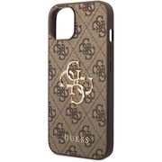 Husa pentru  iPhone 15 Guess - Hardcase 4G Series - maro deschis