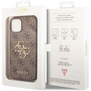 Husa pentru  iPhone 15 Plus Guess - Hardcase 4G Series - maro cafeniu