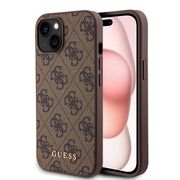 Husa pentru  iPhone 15 Plus Guess - Hardcase 4G Series - maro