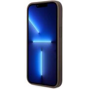Husa pentru  iPhone 15 Plus Guess - Hardcase 4G Series - maro