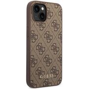 Husa pentru  iPhone 15 Plus Guess - Hardcase 4G Series - maro