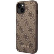 Husa pentru  iPhone 15 Plus Guess - Hardcase 4G Series - maro