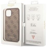 Husa pentru  iPhone 15 Plus Guess - Hardcase 4G Series - maro