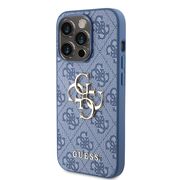 Husa pentru  iPhone 15 Pro Guess - Hardcase 4G Series - albastru inchis