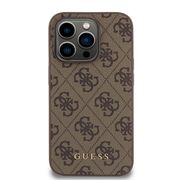 Husa pentru  iPhone 15 Pro Guess - Hardcase 4G Series - maro deschis