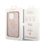 Husa pentru  iPhone 15 Pro Guess - Hardcase 4G Series - roz pudrat