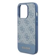 Husa pentru  iPhone 15 Pro Max Guess - Hardcase 4G Series - albastru deschis