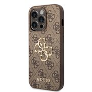Husa pentru  iPhone 15 Pro Max Guess - Hardcase 4G Series - maro deschis
