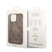 Husa pentru  iPhone 15 Pro Max Guess - Hardcase 4G Series - maro deschis