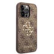 Husa pentru  iPhone 15 Pro Max Guess - Hardcase 4G Series - maro deschis