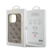 Husa pentru  iPhone 15 Pro Max Guess - Hardcase 4G Series - maro inchis