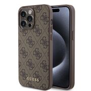 Husa pentru  iPhone 15 Pro Max cu MagSafe Guess - Hardcase 4G Series - maro inchis
