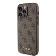 Husa pentru  iPhone 15 Pro Max cu MagSafe Guess - Hardcase 4G Series - maro inchis