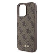 Husa pentru  iPhone 15 Pro Max cu MagSafe Guess - Hardcase 4G Series - maro inchis