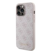 Husa pentru  iPhone 15 Pro Max cu MagSafe Guess - Hardcase 4G Series - roz neon