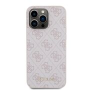 Husa pentru  iPhone 15 Pro Max cu MagSafe Guess - Hardcase 4G Series - roz neon