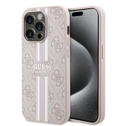 Husa pentru  iPhone 15 Pro Max cu MagSafe Guess - Hardcase 4G Series - roz