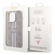 Husa pentru  iPhone 15 Pro Max cu MagSafe Guess - Hardcase 4G Series - roz