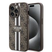 Husa pentru  iPhone 15 Pro cu MagSafe Guess - Hardcase 4G Series - maro