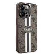 Husa pentru  iPhone 15 Pro cu MagSafe Guess - Hardcase 4G Series - maro