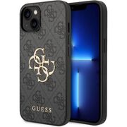 Husa pentru  iPhone 15 cu MagSafe Guess - Hardcase 4G Series - gri