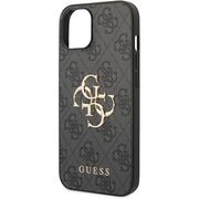 Husa pentru  iPhone 15 cu MagSafe Guess - Hardcase 4G Series - gri