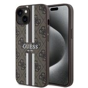 Husa pentru  iPhone 15 cu MagSafe Guess - Hardcase 4G Series - maro