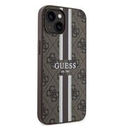 Husa pentru  iPhone 15 cu MagSafe Guess - Hardcase 4G Series - maro