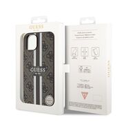 Husa pentru  iPhone 15 cu MagSafe Guess - Hardcase 4G Series - maro